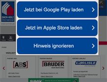 Tablet Screenshot of messekatalog.dach-holz.de
